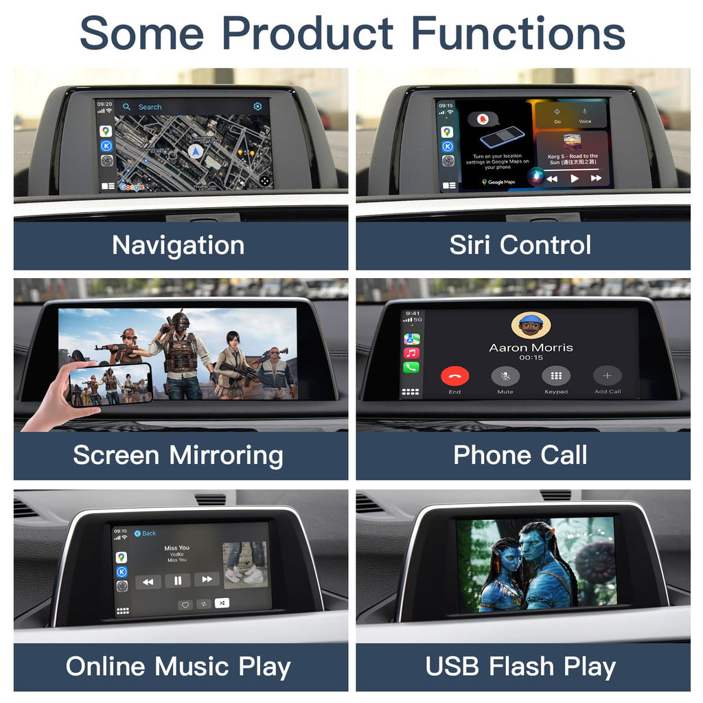 Wireless CarPlay/Android Auto Module for BMW NBT-System 1/2/3/4/5/6/7 Series X1/X3/X4/X5/X6 2012-2016 Support Mirrorlink and OEM Car Functions