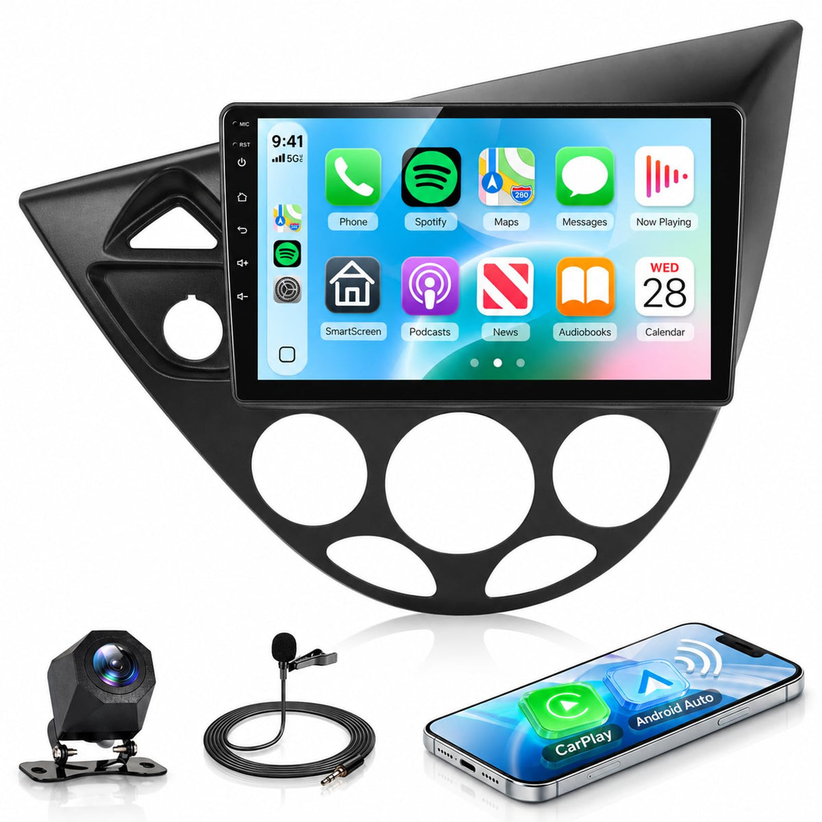 Rimoody 4G+128G Android Car Radio for Ford Focus Stereo 1998-2006 Carplay