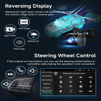 PHEZEN 9 inch Touchscreen Car Radio Fit for Toyota Yaris 2012-2017, Android 15 Radio with Carplay & Android Auto in-Dash Navigation BT Mirror Link WiFi Backup Camera 4+64G