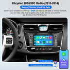Car Radio Stereo with CD/DVD Player for Chrysler 200 200C (2011 2012 2013 2014),7 Inch QLED Touchscreen Head Unit with CarPlay & Android Auto,Bluetooth & GPS Navigation,Backup Camera& FM/AM Radio