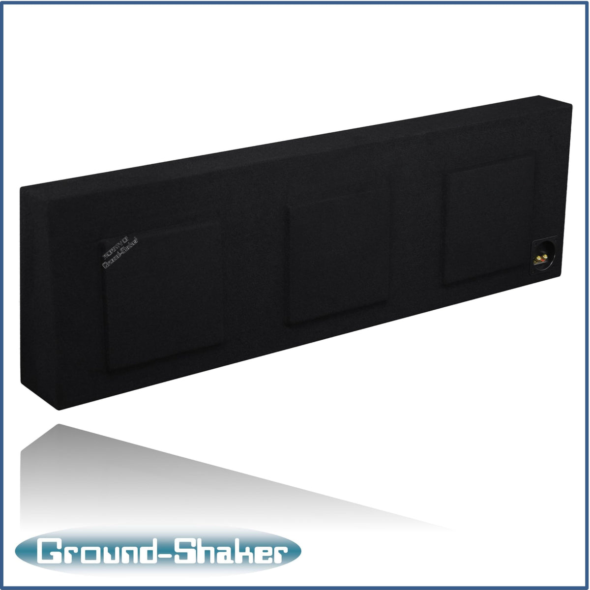 Single Dual Triple Sealed Shallow Mount Sub Box Slim Speaker Box Subwoofer Enclosure (Triple, 12" L7T)
