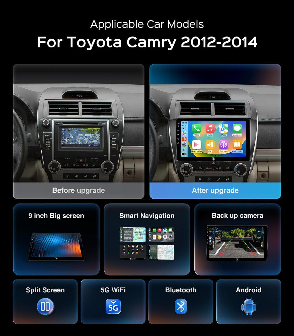 10“ 4GB+64GB Car Stereo Radio for Toyota Camry 2012 2013 2014