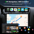 Car Stereo for Cadillac Escalade 2007-2014 with Wireless Carplay Android Auto,9.7 inch HD Touchscreen Car Radio with Bluetooth GPS WiFi SWC FM RDS DSP AHD Backup Camera-2+32G