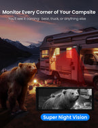 Wireless Backup Cameras System with 10.26"Pre-Wired for Furrion System 1080P HD IPS Touch Screen-No Delay,IP69K Waterproof,Super Night,Wide Split Screen 2-Channel for Reversing RV,Trailer,Camper,Truck