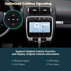 XTRONS Car Stereo for Porsche Cayenne 2003-2010 with Optical Fiber Decoder, Android 14 Qualcomm Octa Core 8GB+256GB, 9 Inch IPS Touch Screen GPS Navigation Built-in DSP CarPlay Android Auto