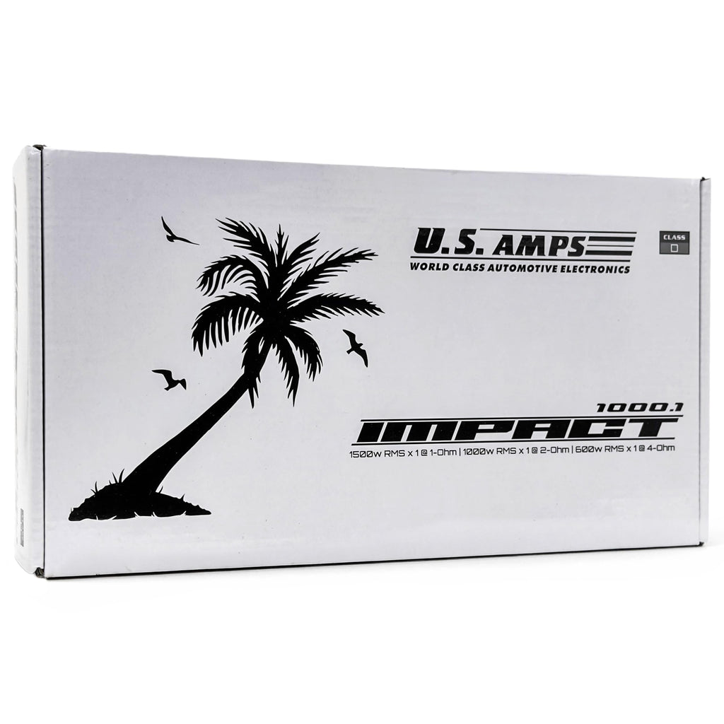 US Amps IMPACT-1000.1 Monoblock 1500W RMS Class D Mini Amplifier