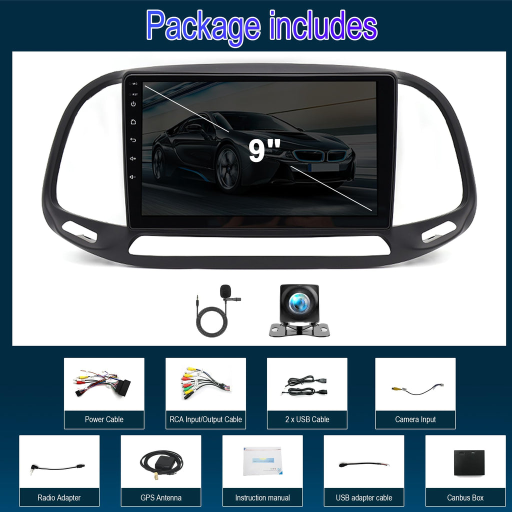 4+64G Car Stereo Radio for Dodge Ram ProMaster City 2015-2022