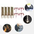 5/16"-3/8" Chain Binder Kit 4 Set, 5400 lbs Working Strength Ratchet Load Binders, G70 Hook Working Load Tie Down Set Tool for Truck Tie Down Hauling Towing