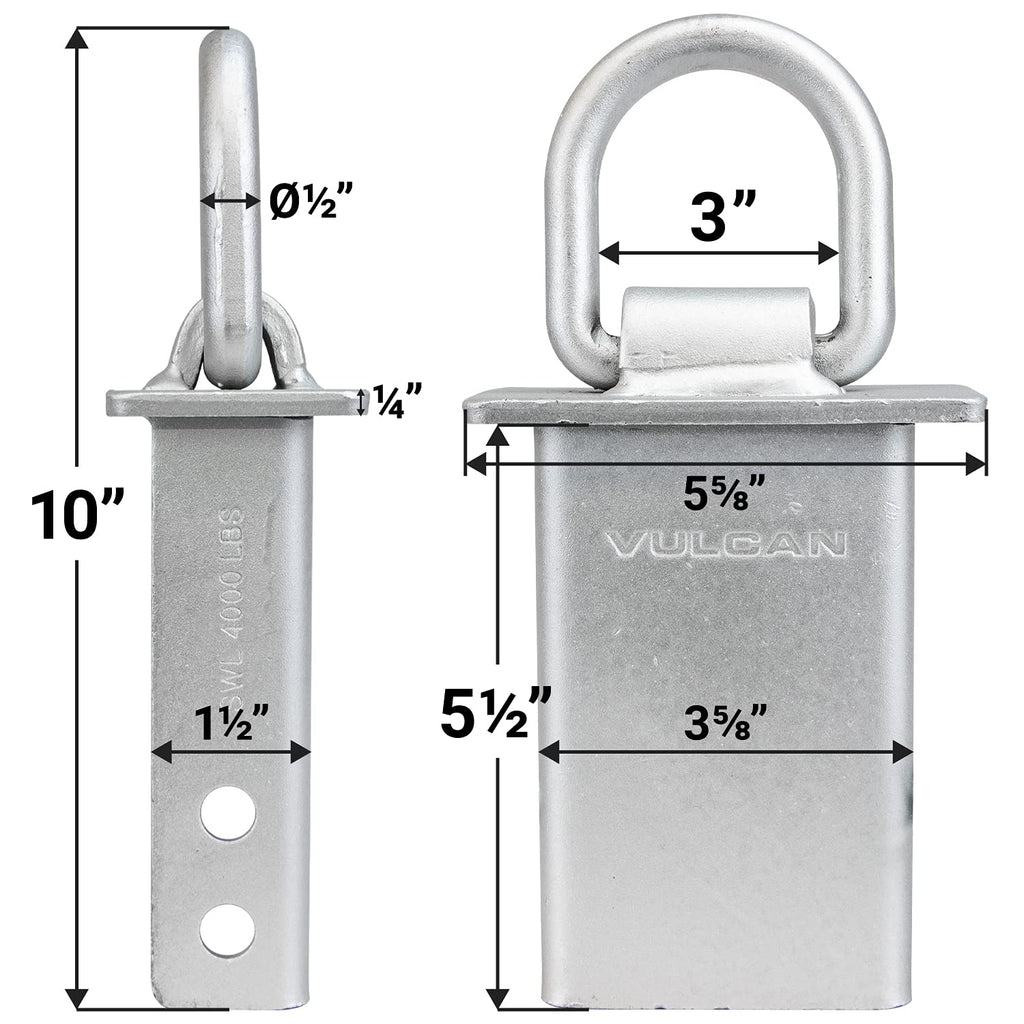 VULCAN Binder Chain - Load Binder - and D Ring Kit - Grade 70-3/8 Inch x 10 Foot