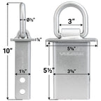 VULCAN Binder Chain - Load Binder - and D Ring Kit - Grade 70-3/8 Inch x 10 Foot