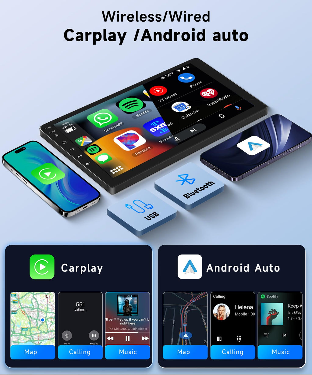 8Core 4+64G Android 15 Car Radio for Toyota RAV4 2003 2004 2005