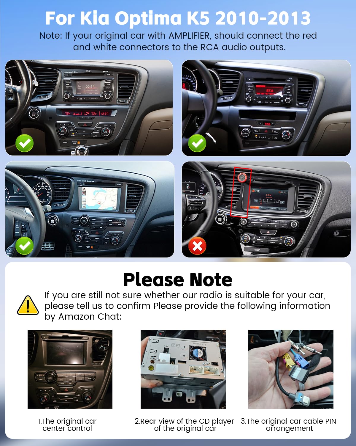 4+128G 9" Incell Touch Screen Car Radio for Kia Optima K5 2010-2013