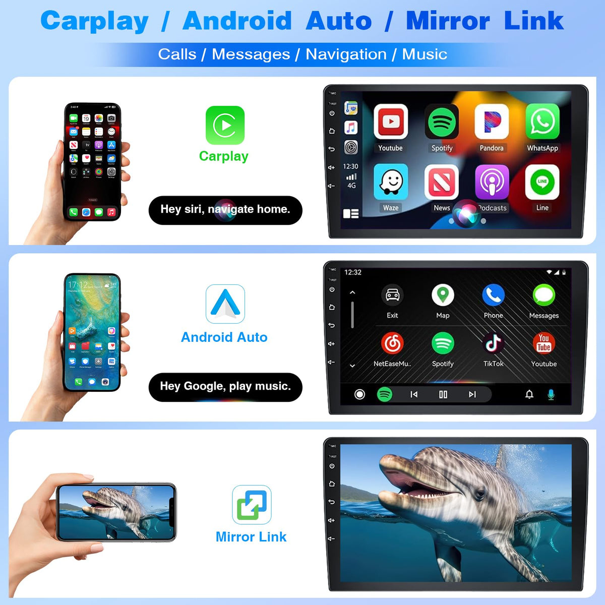 2+64G Radio for Buick Rendezvous 2006, 7 in IPS Touchscreen Stereo Android 13 Wireless Apple Carplay Android Auto 32EQ 5G WiFi 1080P Bluetooth