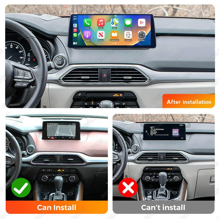 12.3" Upgrade Car Radio for Mazda CX-9 CX9 2016-2020 Stereo -8Core 4+64GB