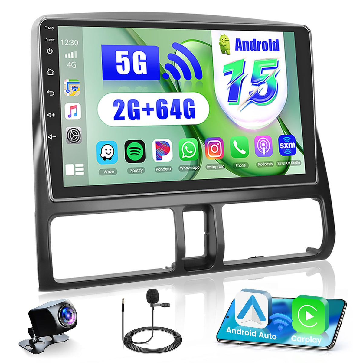 8 Core 6+128GB 9" IPS Screen Android 15 Car Stereo for Honda CRV 2002-2006