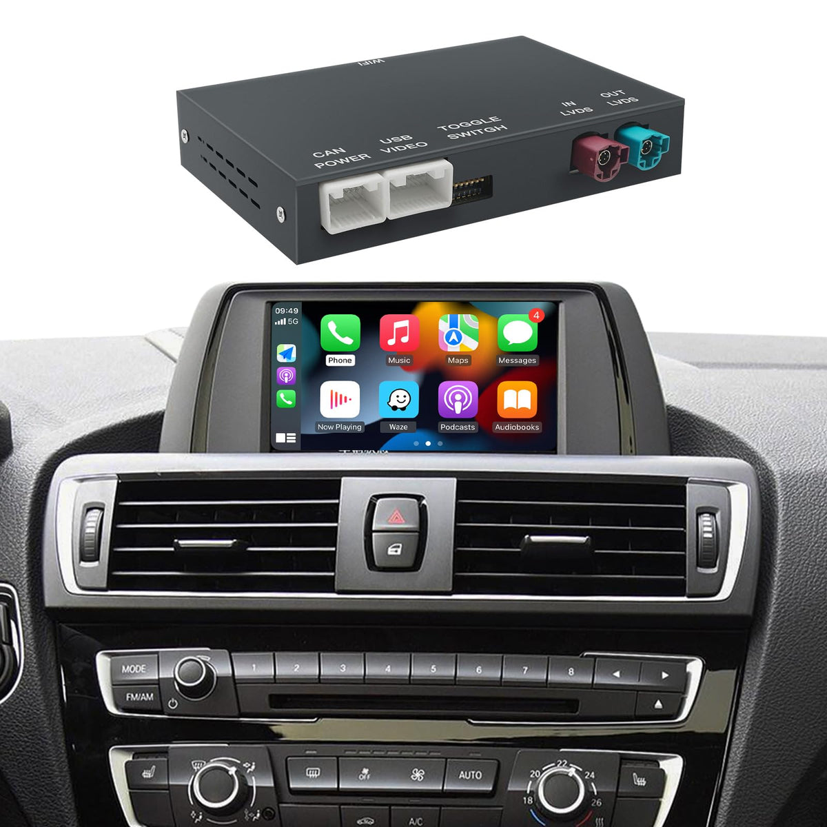 Wireless CarPlay/Android Auto Module for BMW NBT-System 1/2/3/4/5/6/7 Series X1/X3/X4/X5/X6 2012-2016 Support Mirrorlink and OEM Car Functions