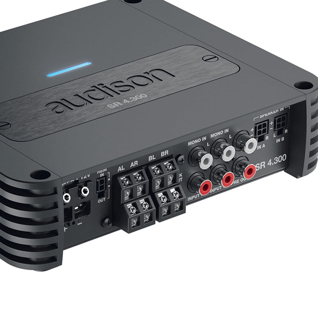 Audison SR 4.300 D-Class 4-Channel Amplifier 130 Wrms X 4 At 2-Ohms