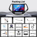 2G+64G Volxcereo Android Car Radio Stereo for Jeep Cherokee 2013-2018 | 10.1 inch Touchscreen Stereo with Wireless Carplay / Android Auto, GPS, WiFi, Bluetooth, SWC,FM/RDS