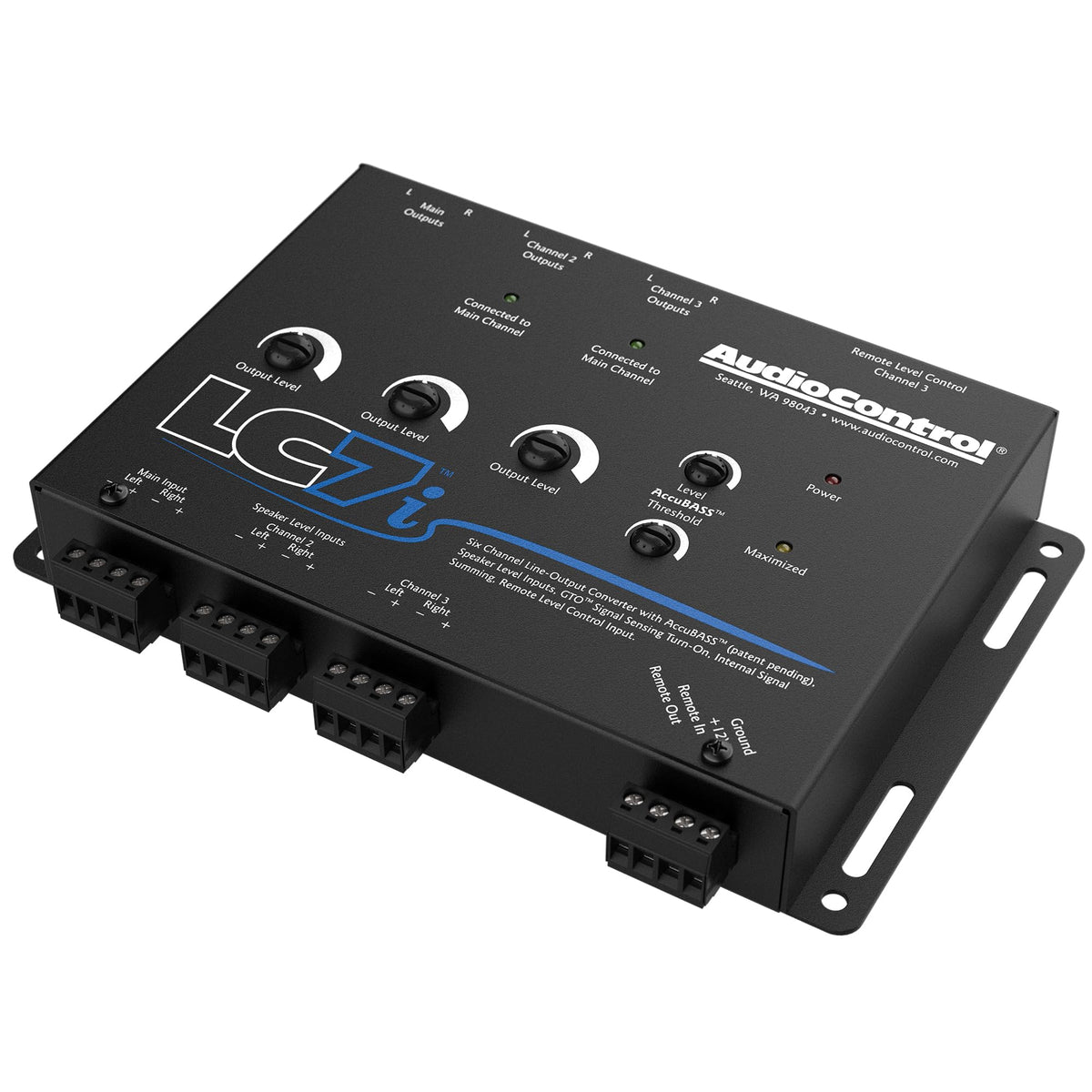 AudioControl LC7i Black 6-Channel Line Output Converter with Bass Restoration