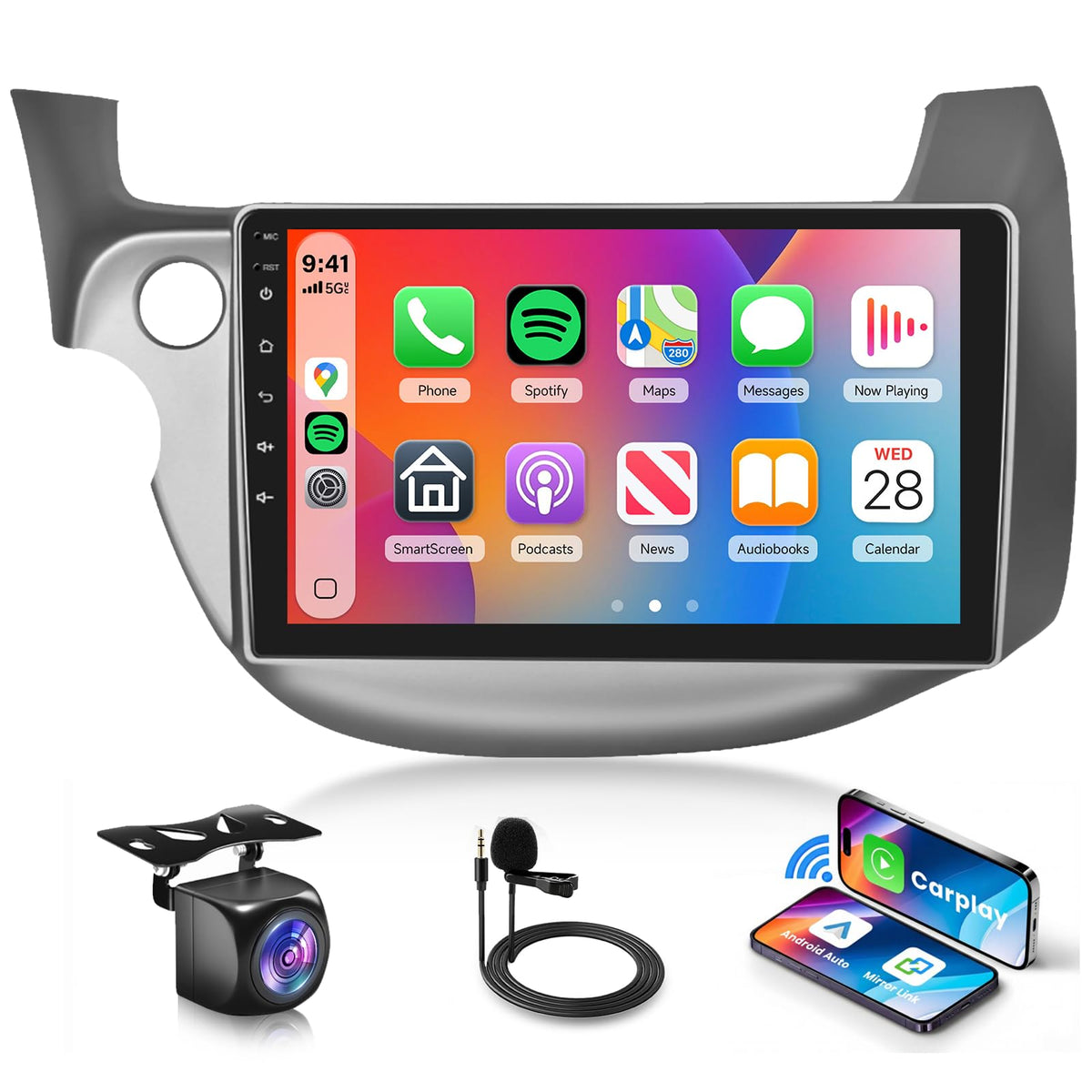 8 CORE 6G+128G Car Radio for Honda Fit 2008-2013 Wireless Carplay
