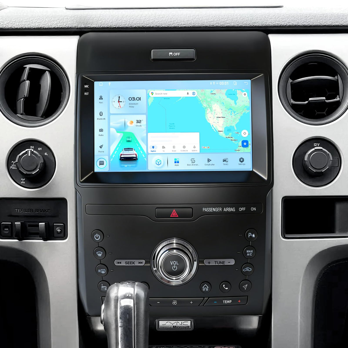 4+64G Radio Upgrade for Ford F150 2013 2014, with Carplay Android Auto