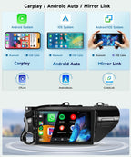 8 CORE 6G+128G Car Radio for Toyota Hilux 2015-2020 with Wireless CarPlay&Android Auto,10.1 Inch 1280*720P IPS Touch Screen Android 13 Car Stereo with GPS WiFi Bluetooth 32-Band DSP HD Backup Camera