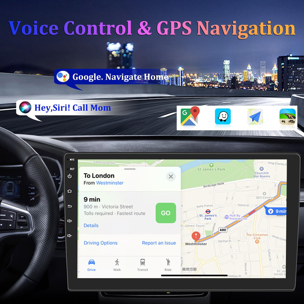 10 inch Car Stereo Radio for Jeep Grand Cherokee 2014-2022, Android 13 Car Stereo Radio w/CarPlay &Android Auto Radio, Support WiFi GPS Navigation Bluetooth AHD Backup Camera - 2+32G