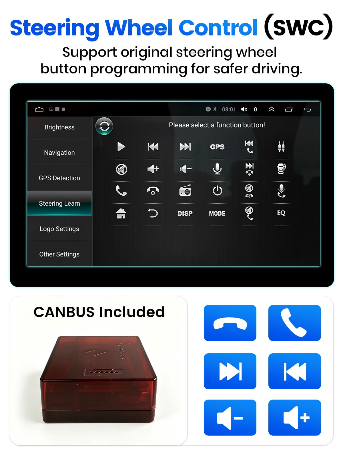6.2" Android 15 Car Stereo for Chrysler 300 PT Cruiser Aspen