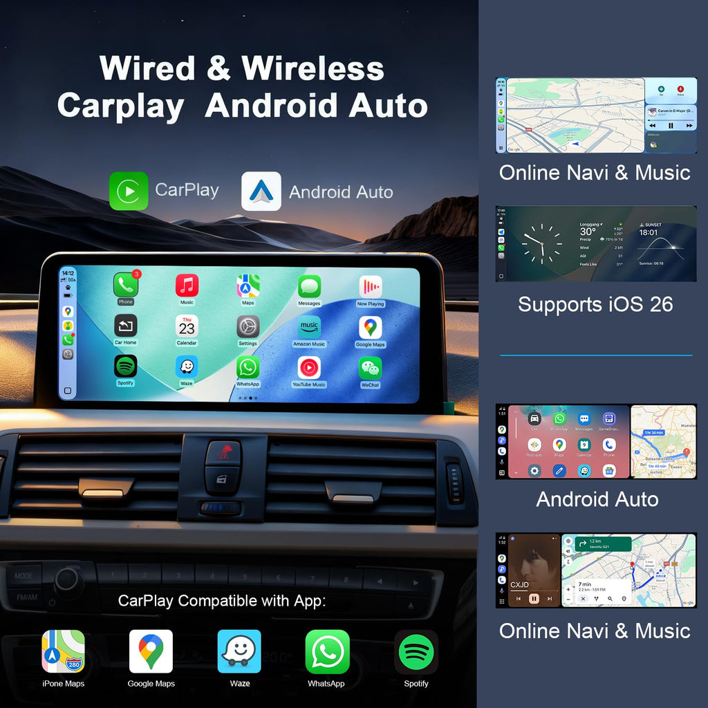 10.25" CarPlay Screen for BMW F30 F31 F32 F33 F34 F36 2012-2017