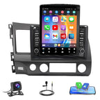 Car Radio for Honda Civic 2006 2007 2008 2009 2010 2011 with Apple Carplay & Android Auto, 9.7-Inch Touch Screen Car Stereo with GPS Bluetooth WiFi Double Din DSP FM RDS Camera, 2+32GB