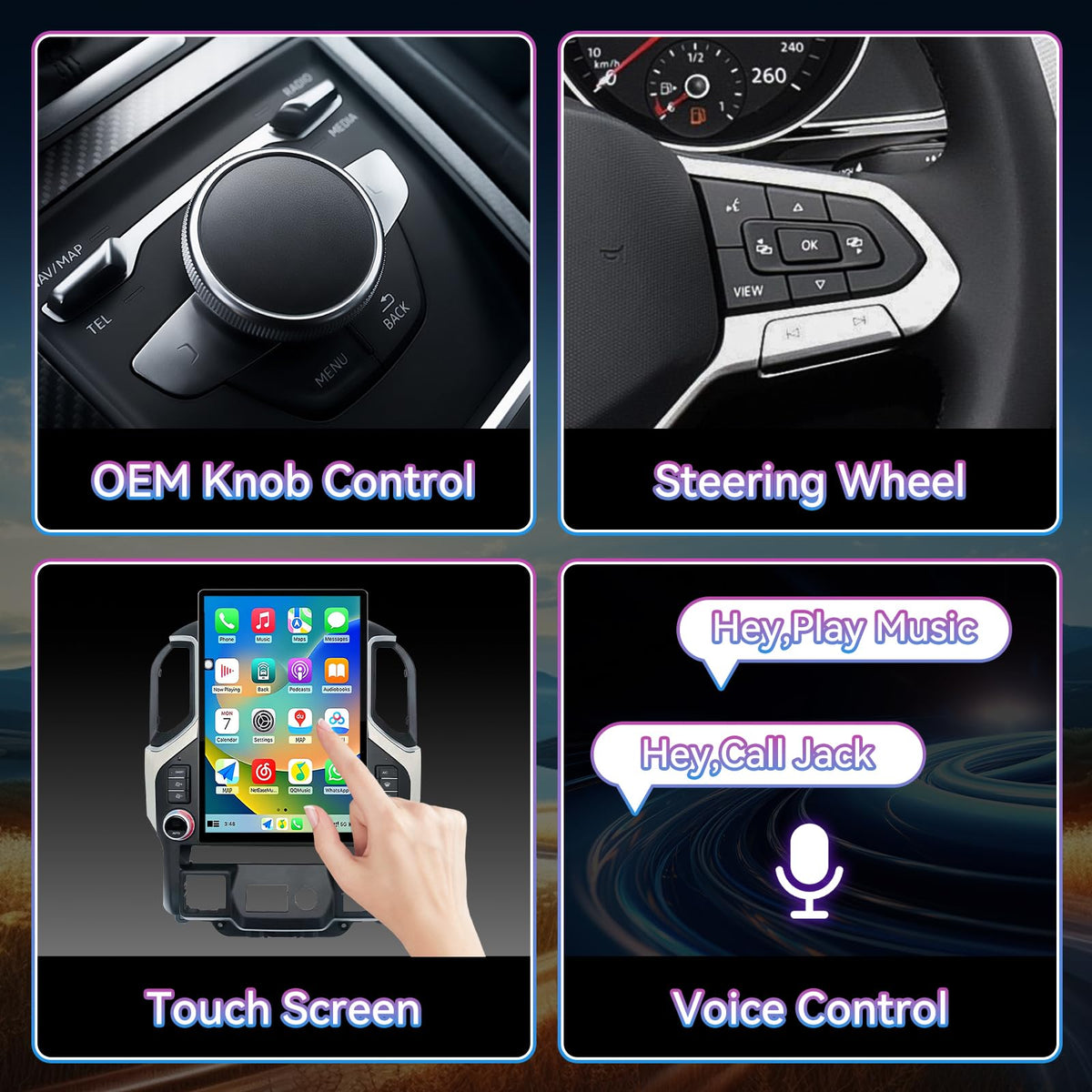 15.6'' 2K IPS Touch Screen Car Stereo Radio Compatible with Chevrolet Silverado＆GMC Sierra 2019-2022.4G+64G,Wireless Carplay＆Android Auto, 4G/AM/FM,GPS Navigation Multimedia Player Head Unit