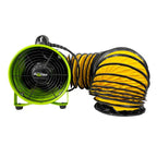 BIM08-DOP0825 Metal Blower Kit with 25' Ducting 900CFM & 1/4HP | No Tools Required to Put kit Together | Super Quiet, UV Resistant | Certified Quality & Reliability