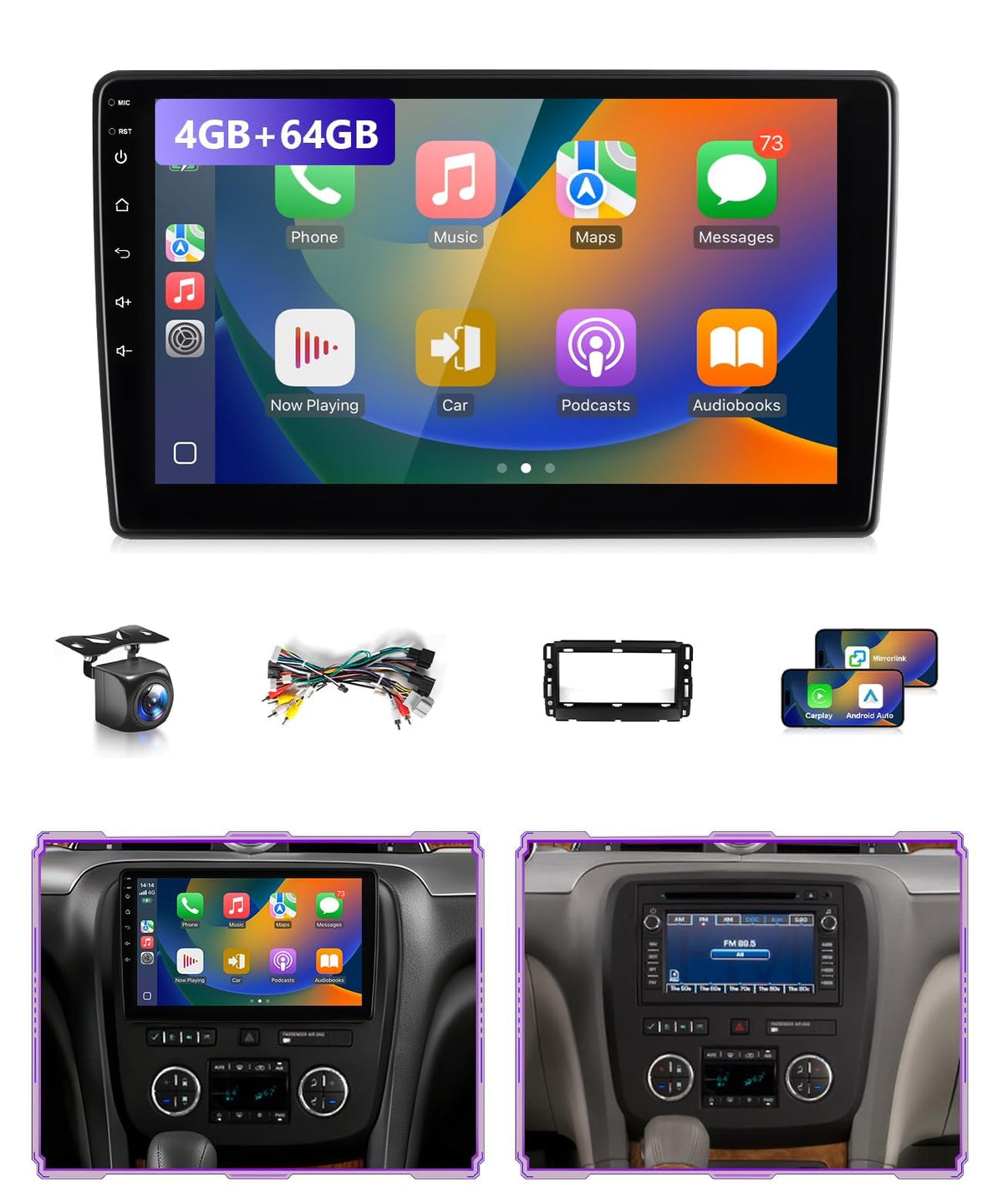 8Core 4G+64G Radio for Chevrolet Silverado Tahoe 2007 to 2014