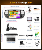 4G+128G Android 15 Car Stereo for Fiat 500 2007-2015