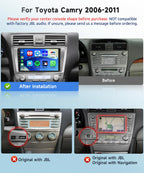 8 CORE 6G+128G Car Radio for Toyota Camry 2006-2011 Car Stereo with Wireless CarPlay/Android Auto, 9 inch 1280 * 720P IPS Touch Screen Head Unit Android 13 GPS WiFi Bluetooth 32-Band DSP Camera