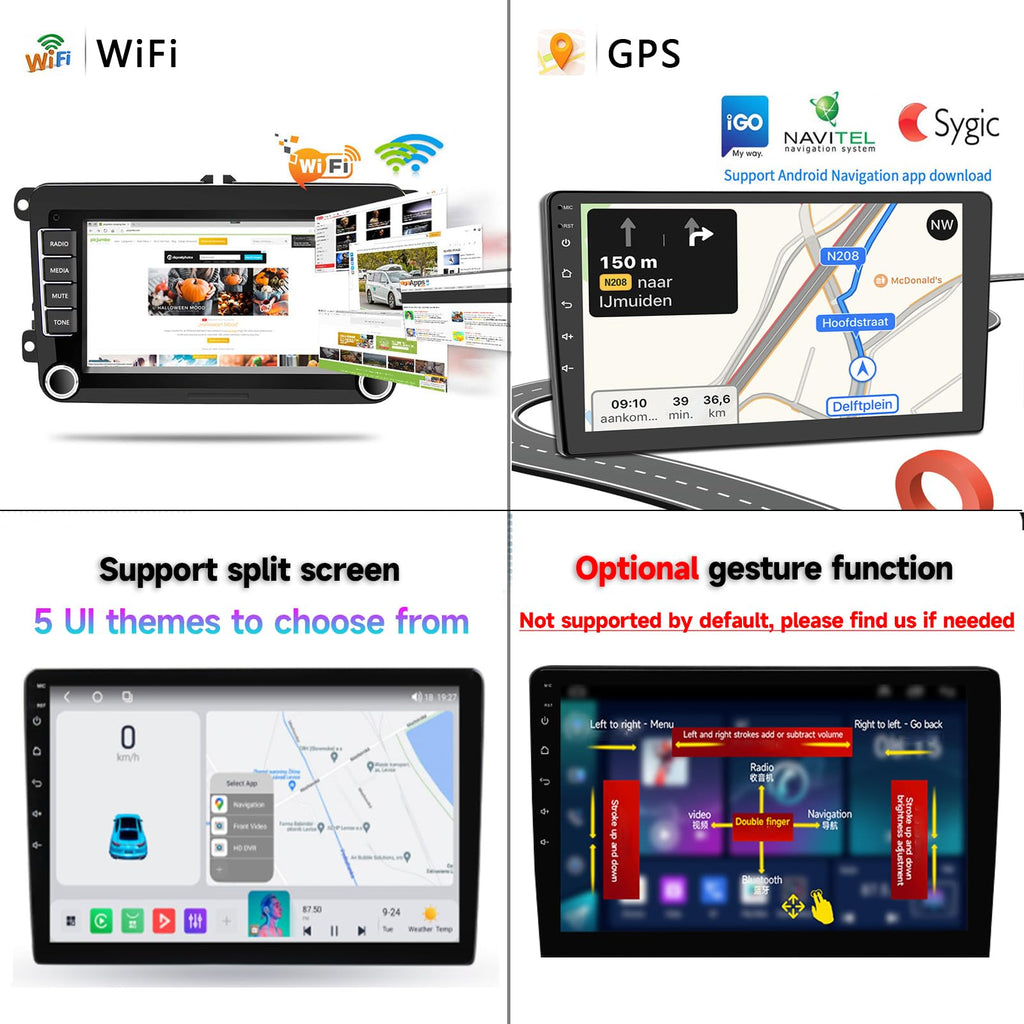 Android 14 Car Radio Stereo for 1999-2002 Chevy Silverado GMC Sierra - 9" IPS Touch Screen, Upgrade Dash Kit with CarPlay & Android Auto, GPS Navigation, SWC Support, Bluetooth 5.0,