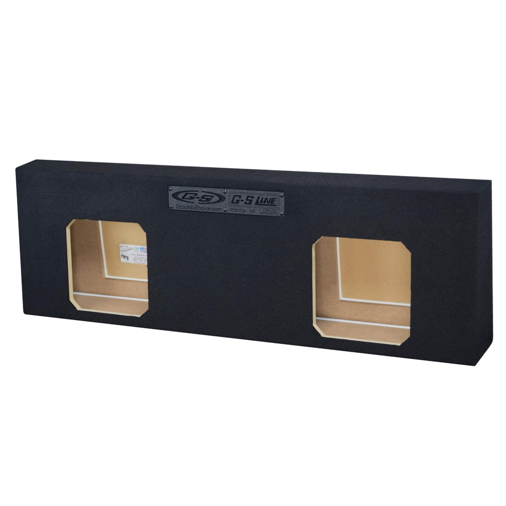Single Dual Triple Sealed Shallow Mount Sub Box Slim Speaker Box Subwoofer Enclosure (Triple, 12" L7T)