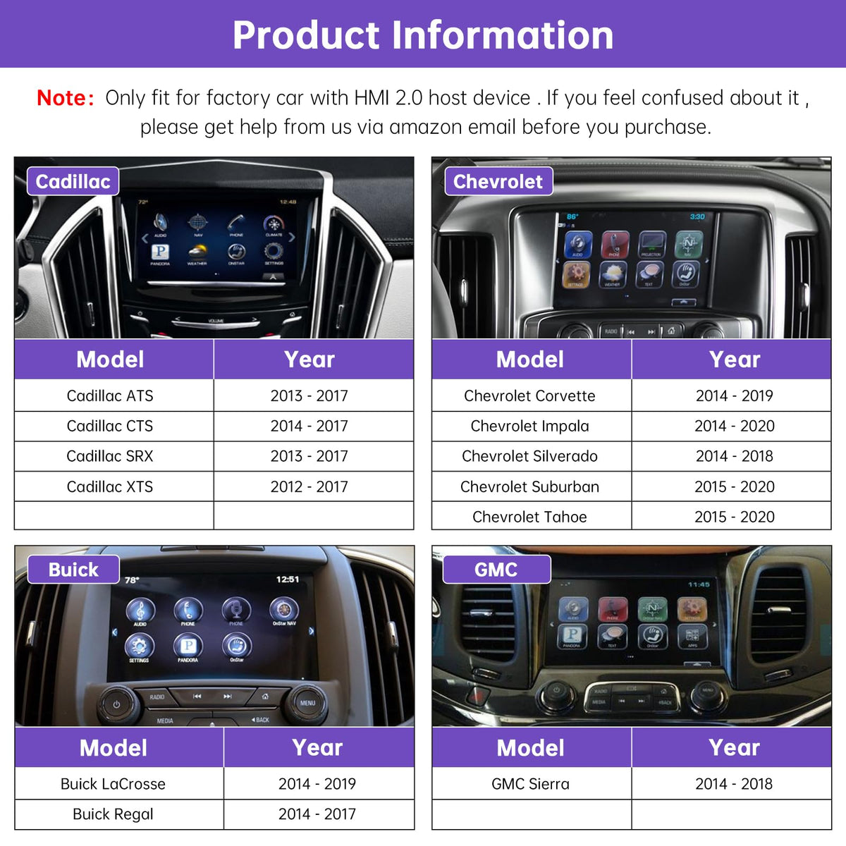 Wireless CarPlay Retrofit Module for Cadillac, Buick, Chevrolet and GMC