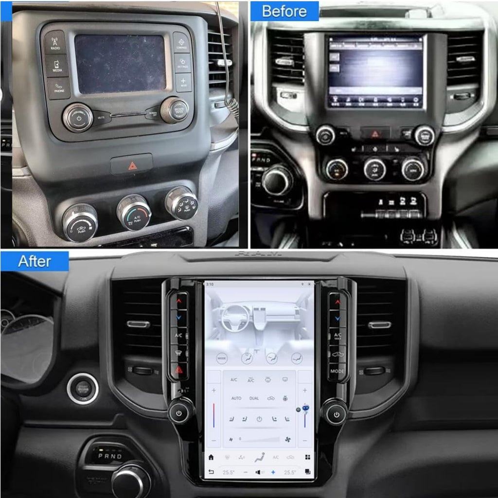 12' Car Radio for Ram1500/2500/3500New Body(2019-2025)Stereo Upgrade