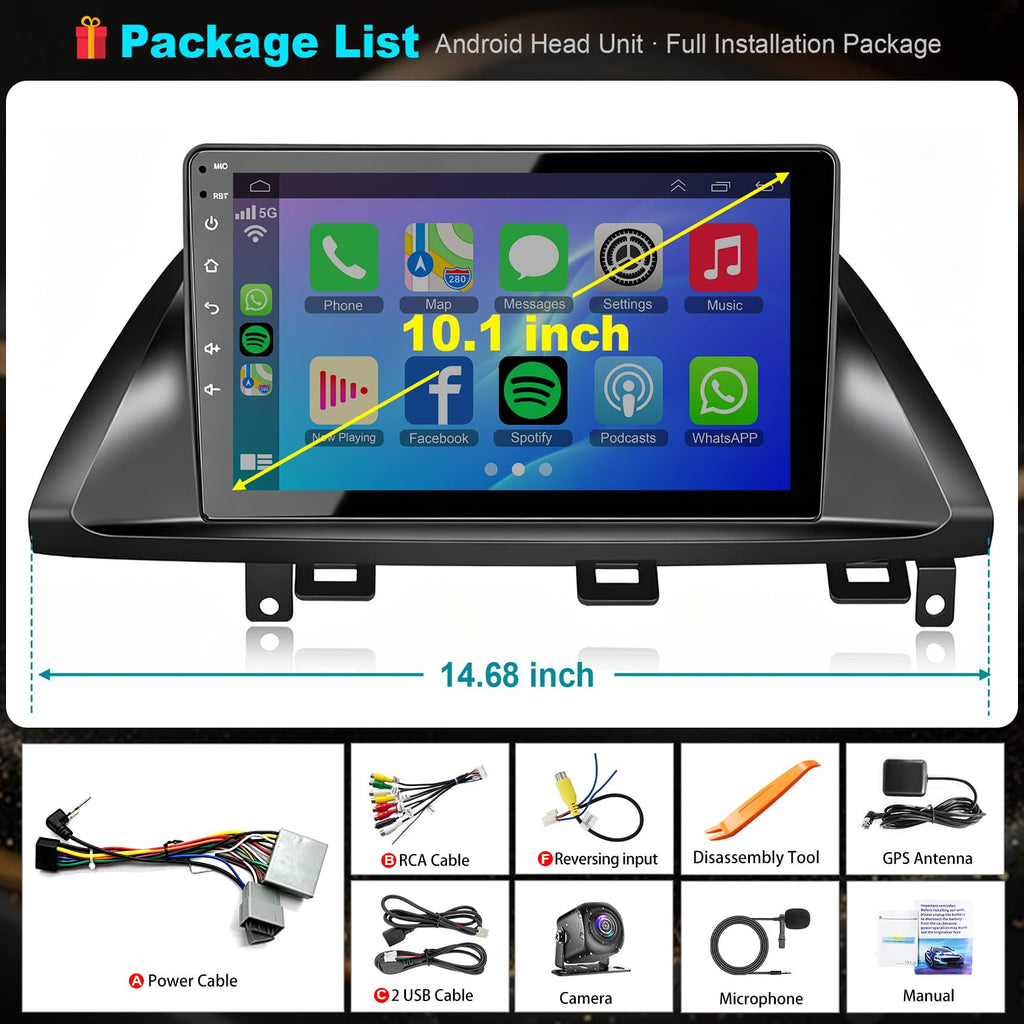 8 Core+128G Car Stereo Radio for Honda Odyssey 2005-2010 GPS Navigation