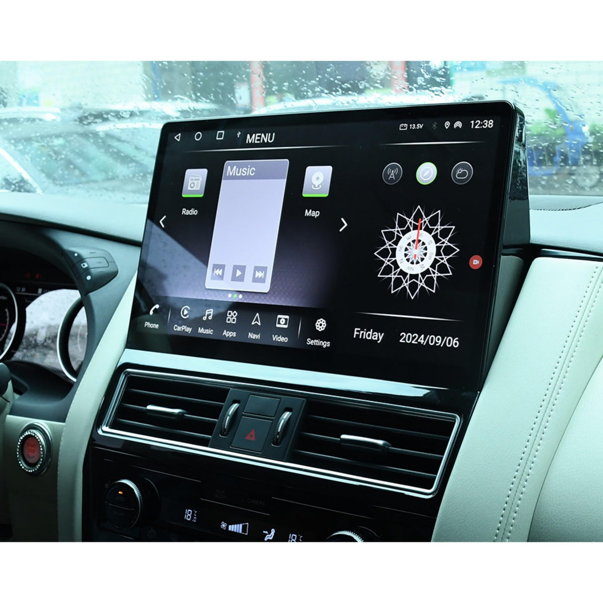 16.8 Inch Android 13 Car Stereo Radio 8GB+128GB Car GPS Navigation Multimedia Player for Nissan Patrol Y62 Armada Infiniti QX80 QX56 2010-2023, Wireless CarPlay, Android Auto, DSP, Bluetooth