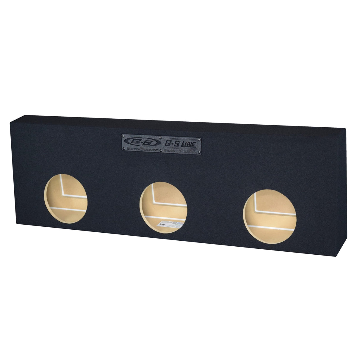 Single Dual Triple Sealed Shallow Mount Sub Box Slim Speaker Box Subwoofer Enclosure (Triple, 12" L7T)