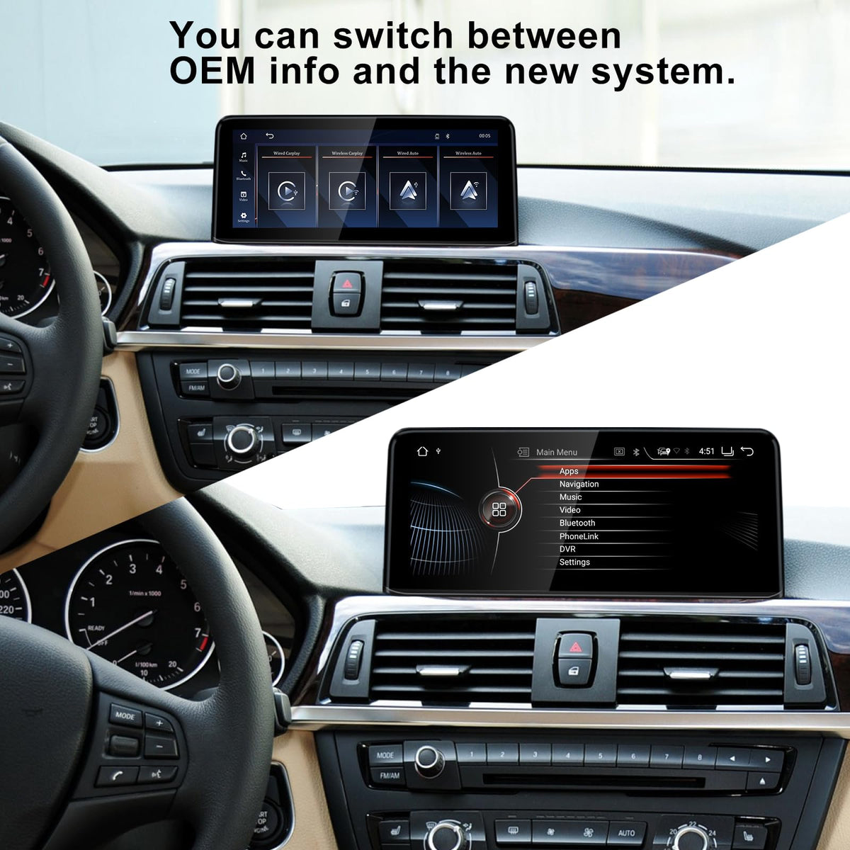 10.25" Linux Screen for BMW 2012-2017 Years 1 2 3 4 Series F20 F21 F22 F23 F30 F31 F32 F33 F34 F36 NBT System, Support Wireless CarPlay Android Auto Multimedia 328i 320i Accessories Car Radio