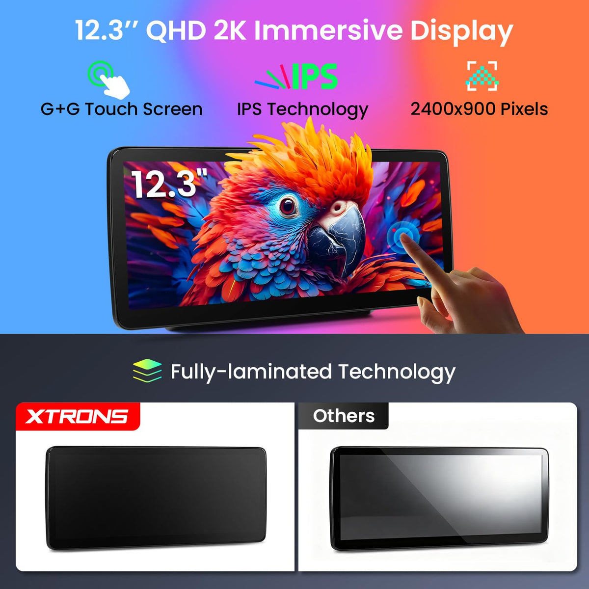 XTRONS Android Car Stereo for Mercedes-Benz C/GLC/V/X-Class W205 X253 W446 W470 (2016-2018) NTG 5.0/5.1/5.2, 12.3" IPS Touchscreen, Wireless CarPlay & Android Auto, Qualcomm Snapdragon 662, 8+128GB