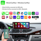 12.3" Wireless CarPlay Android Auto Mirroring Car Infortainment Linux Touchscreen Stereo Radio Aftermarket Touch Screen Upgrade Compatible with Audi A6 A7 C7 MIB2 MHI2 Models 2016-2018
