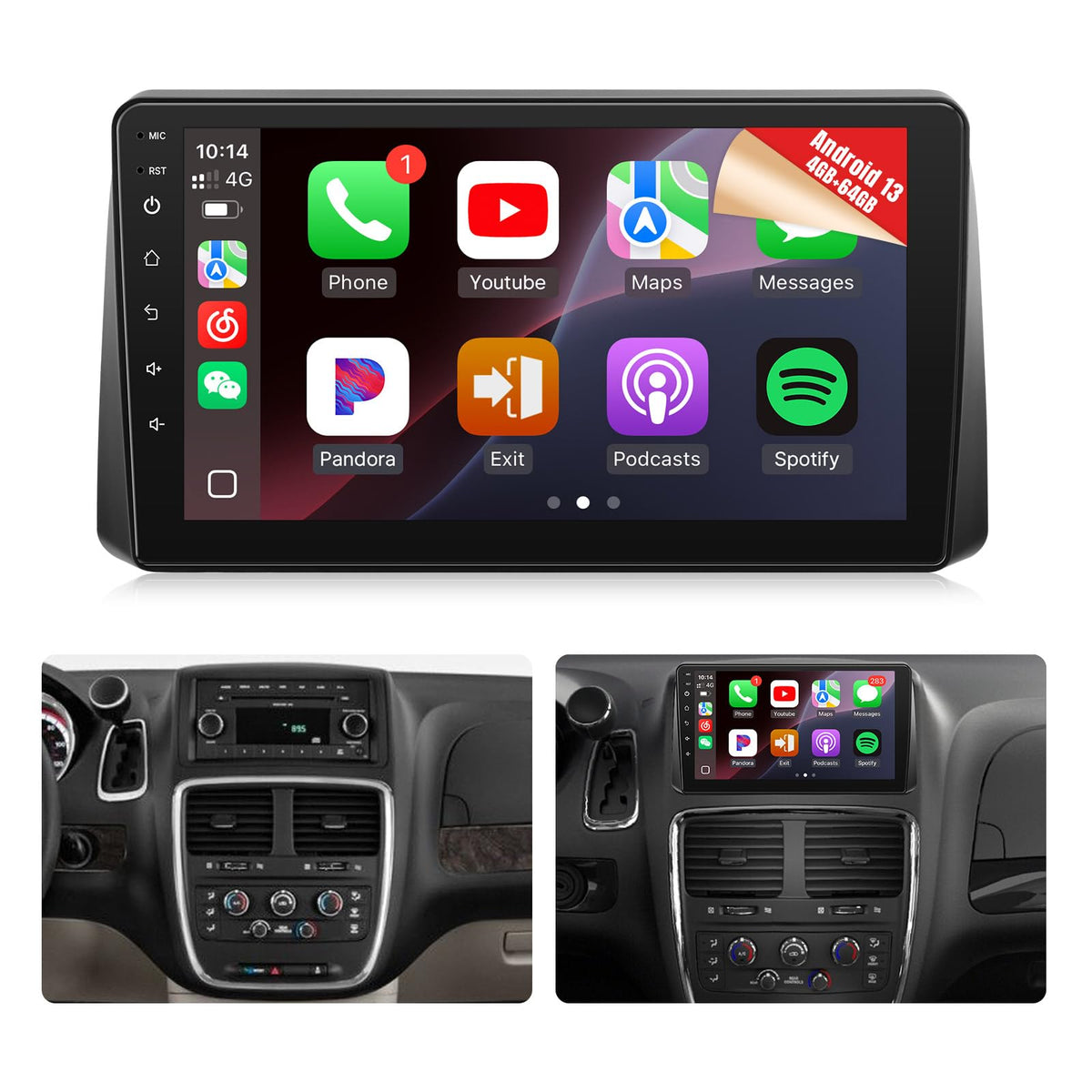 8Core 4G+64G Android Radio for Dodge Grand Caravan 2011-2020