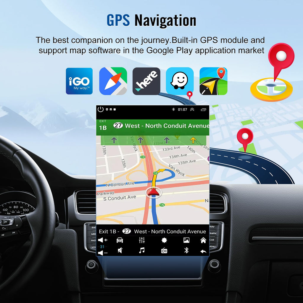 Car Radio for Ford F250 F350 2006-2014 w/Wireless Carplay Android Auto