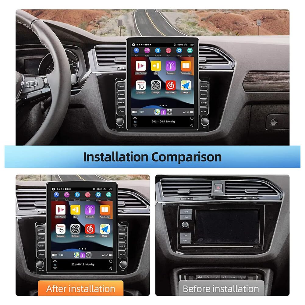 Android 13 Car Stereo Upgrade for Jeep Commander 2006-2010 Radio Head Unit 9.7inch Touchscreen Double Din Stereo with Wireless Carplay Android Auto GPS WiFi Backup Camera,2+32G