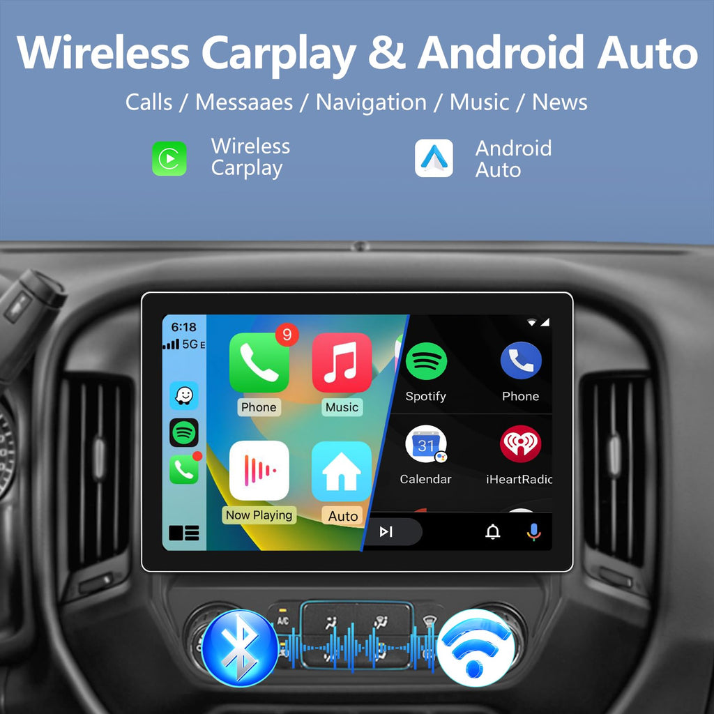 AWESAFE 13.1 inch Car Radio Stereo for Chevy Silverado GMC Sierra 2014-2018 with CarPlay Android Auto