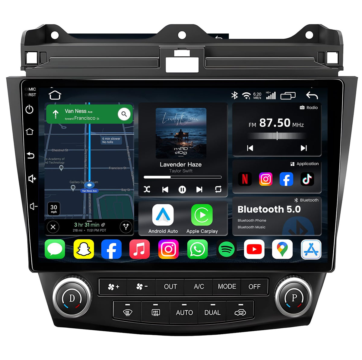 [4GB+64GB] Car Radio Stereo for Honda Accord 7th 2003 2004 2005 2006 2007